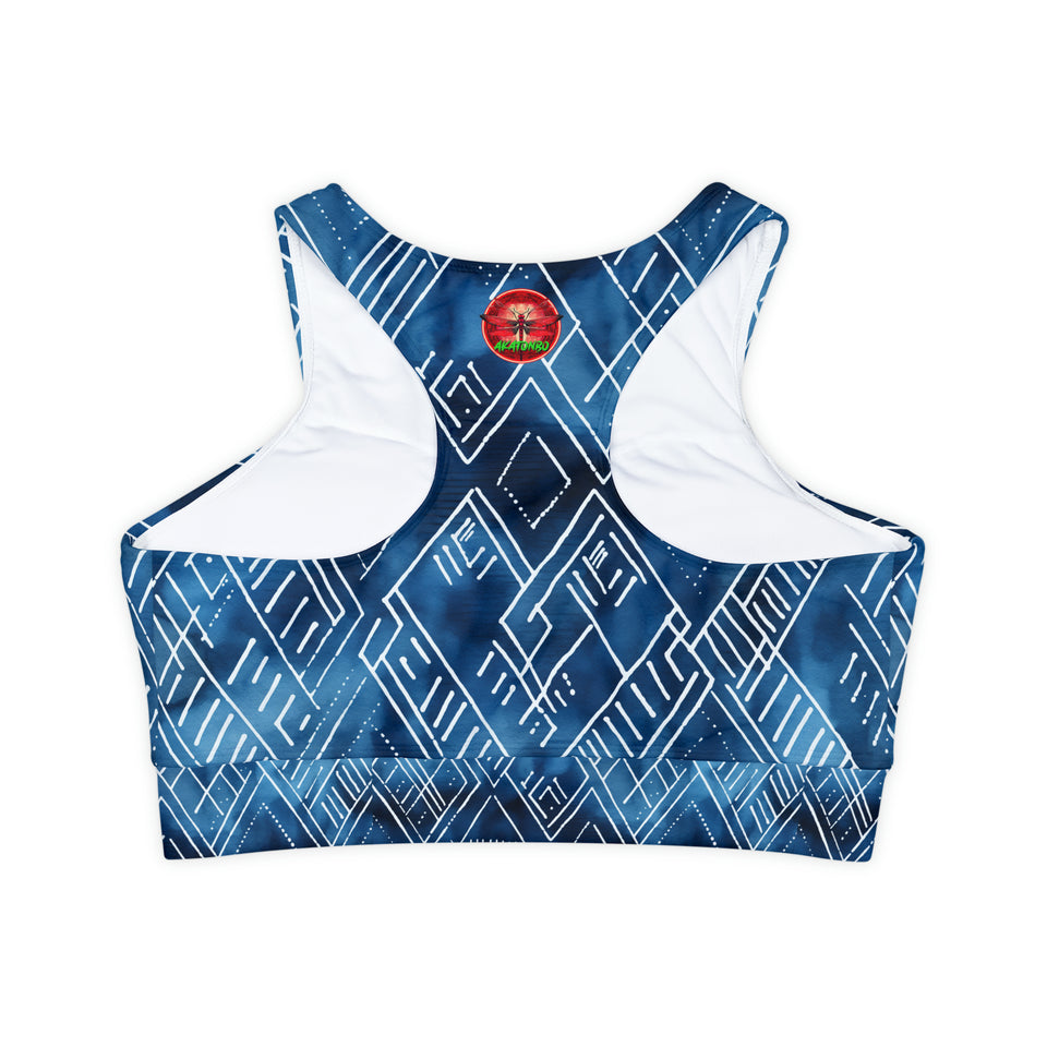 Fully Lined, Padded Sports Bra (AOP)