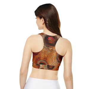 Fully Lined, Padded Sports Bra (AOP)