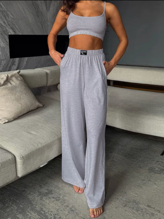 Shop Scoop Neck Cami and Pants Set - Women's Fashion | Akatonbo