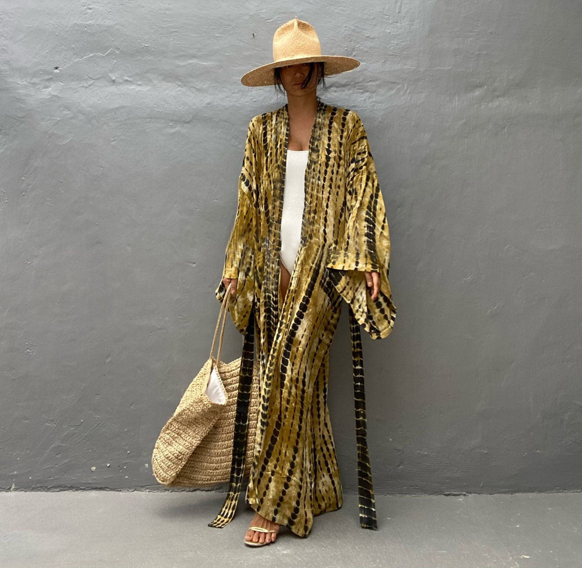 Printed Sexy Loose Sun Protection Bikini Cover up