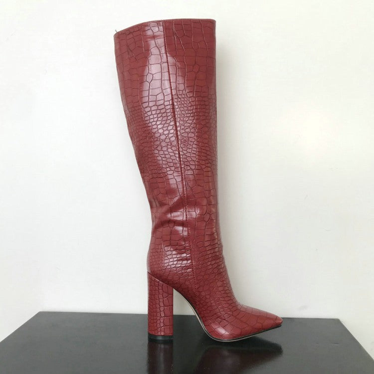 Large chunky boots for high boots for women