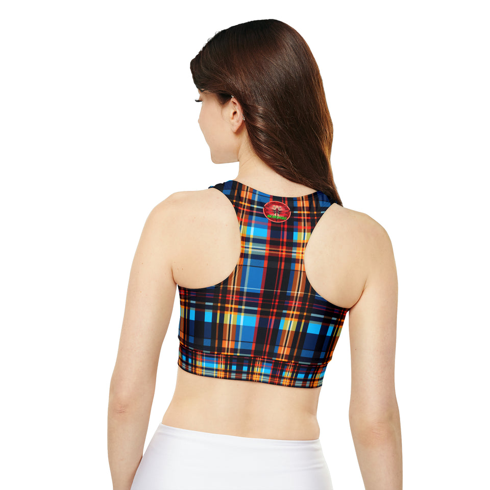 Fully Lined, Padded Sports Bra (AOP)