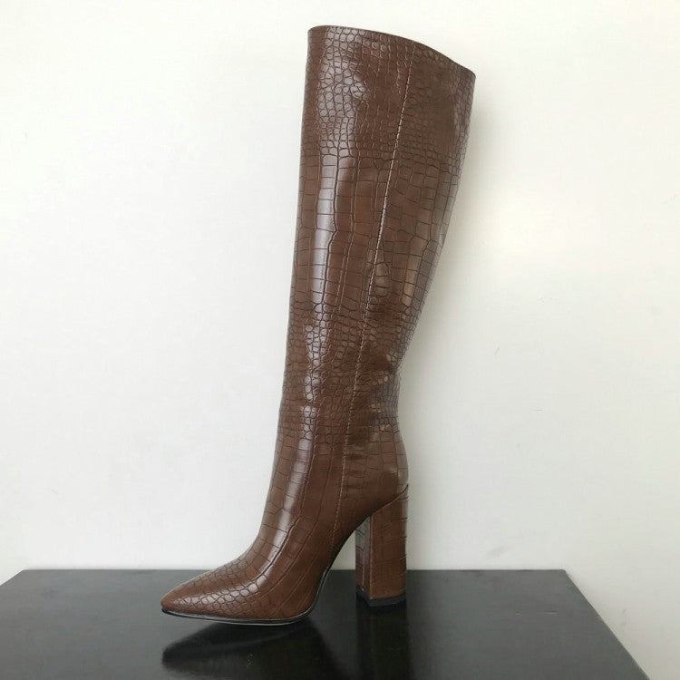 Large chunky boots for high boots for women