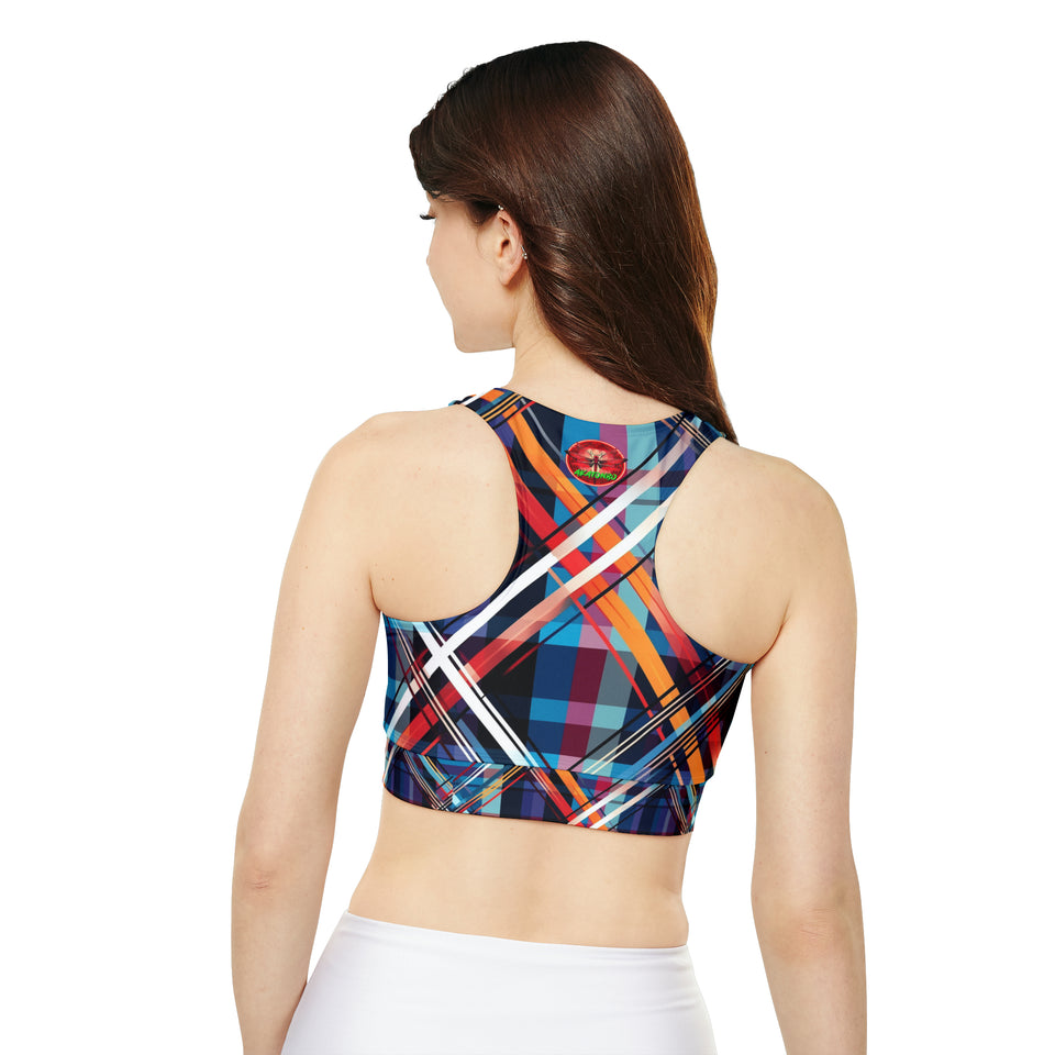 Fully Lined, Padded Sports Bra (AOP)
