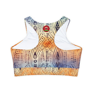 Fully Lined, Padded Sports Bra (AOP)