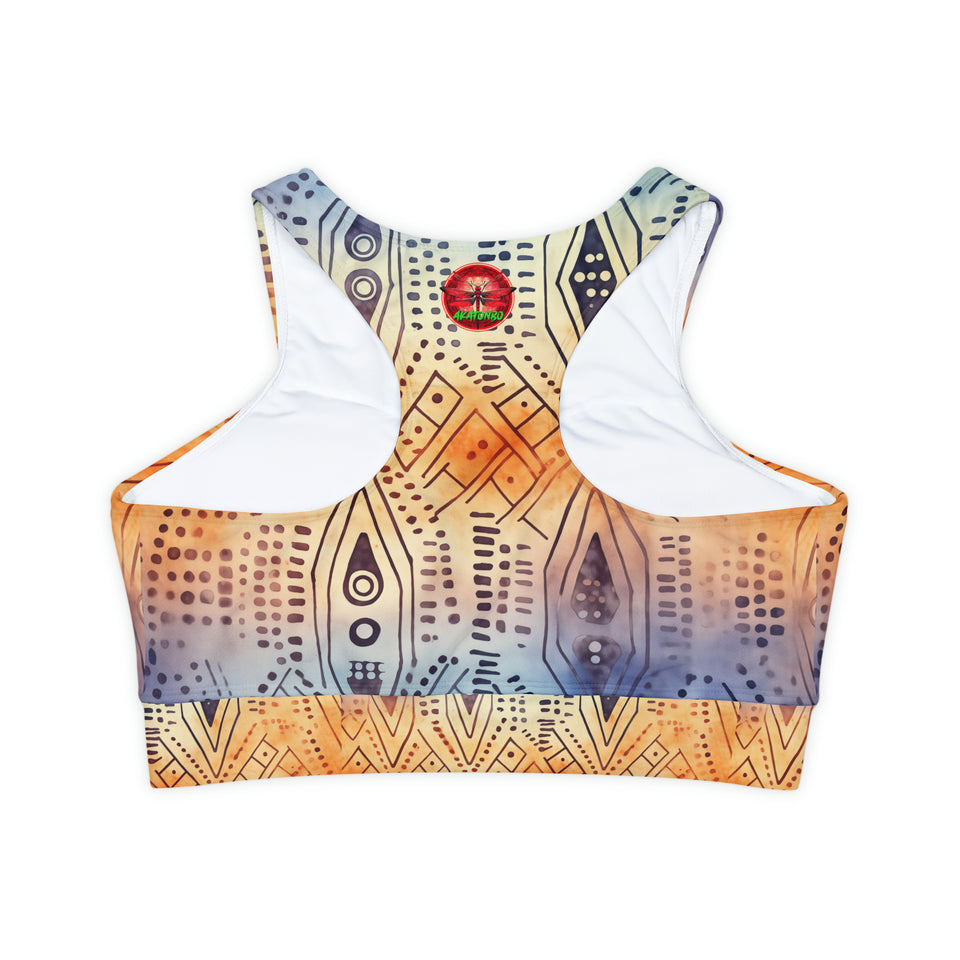 Fully Lined, Padded Sports Bra (AOP)