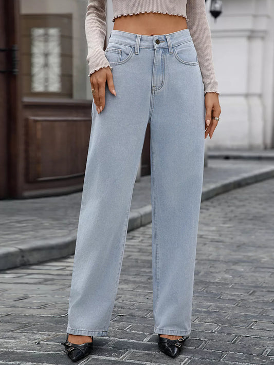 Shop High Waisted Wide Leg Jeans - Women's Fashion | Akatonbo