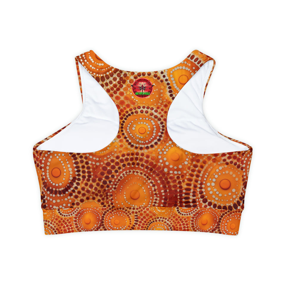 Fully Lined, Padded Sports Bra (AOP)