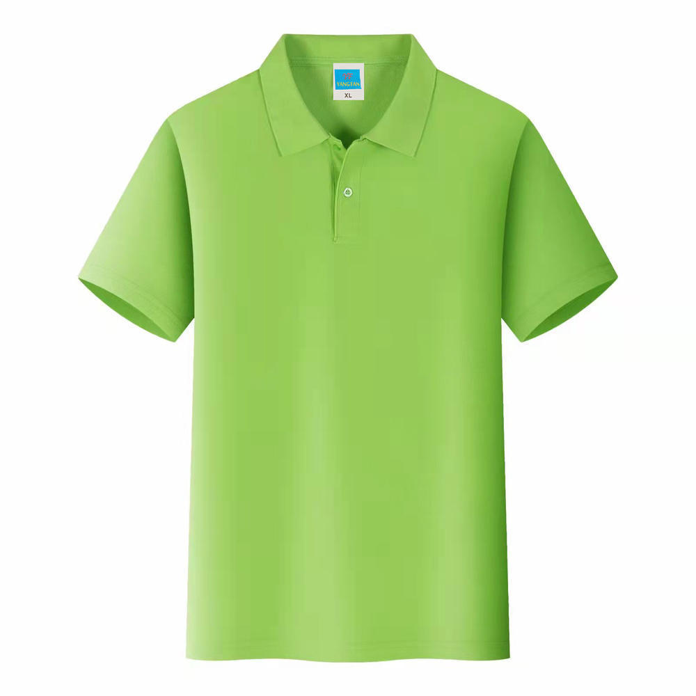Men's Solid Color Polo Collar T-shirt Blank Short Sleeve