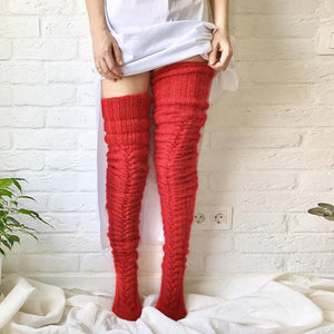 The Knee Lengthened Long Tube Knitted Winter Socks