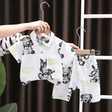 Baby Lapel Short Sleeve Shirt Suit Kids Lightweight Children's Clothing