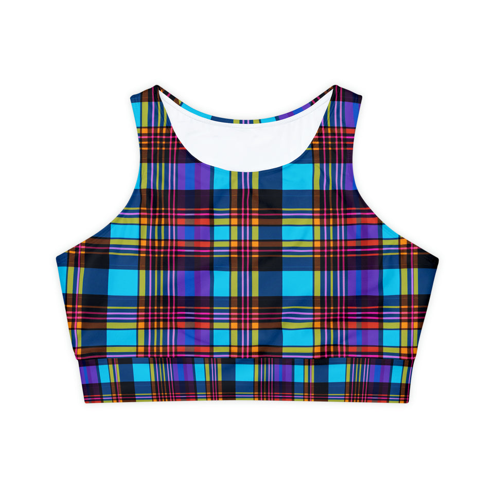 Fully Lined, Padded Sports Bra (AOP)