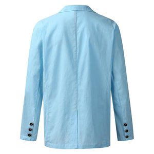 Solid Men's Cotton Thin Blazer