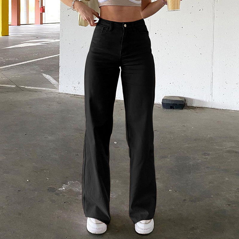 Akatonbo Spice Girl Style High Waist Slim Jeans Bell Bottoms