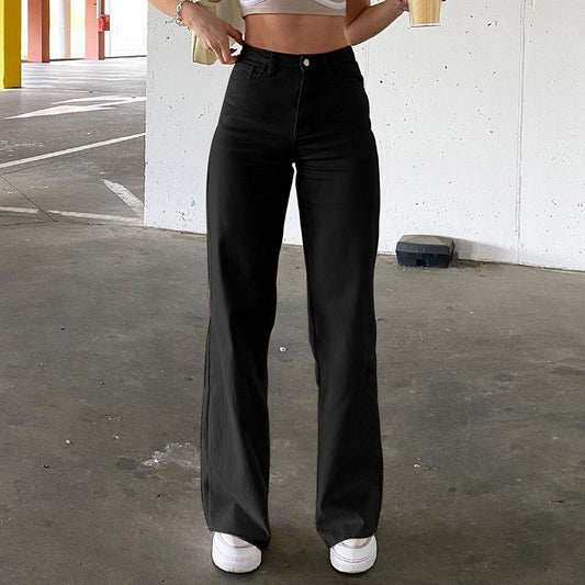 Akatonbo Spice Girl Style High Waist Slim Jeans Bell Bottoms