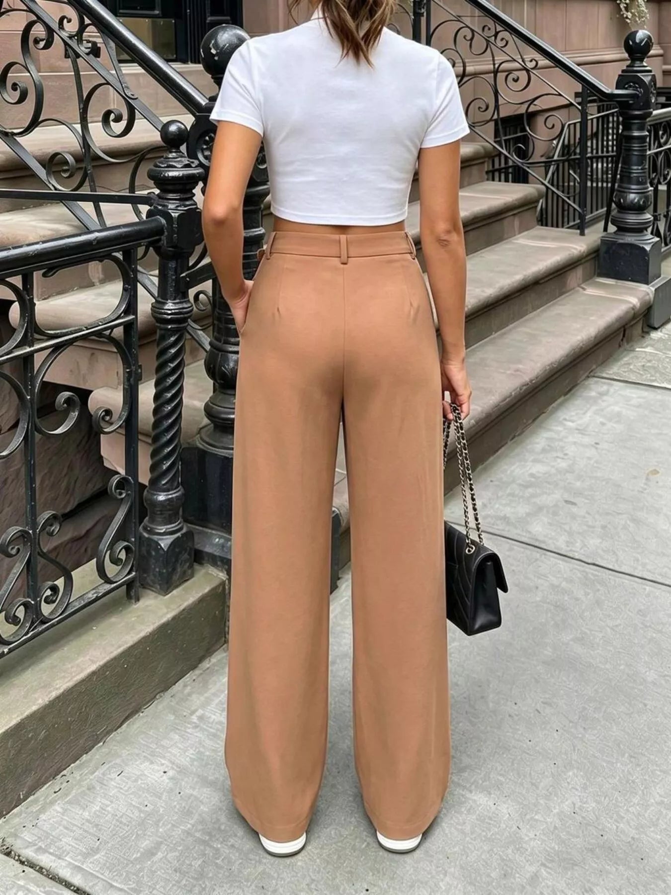 Shop Pleated Wide Leg Pants - Women's Fashion | Akatonbo