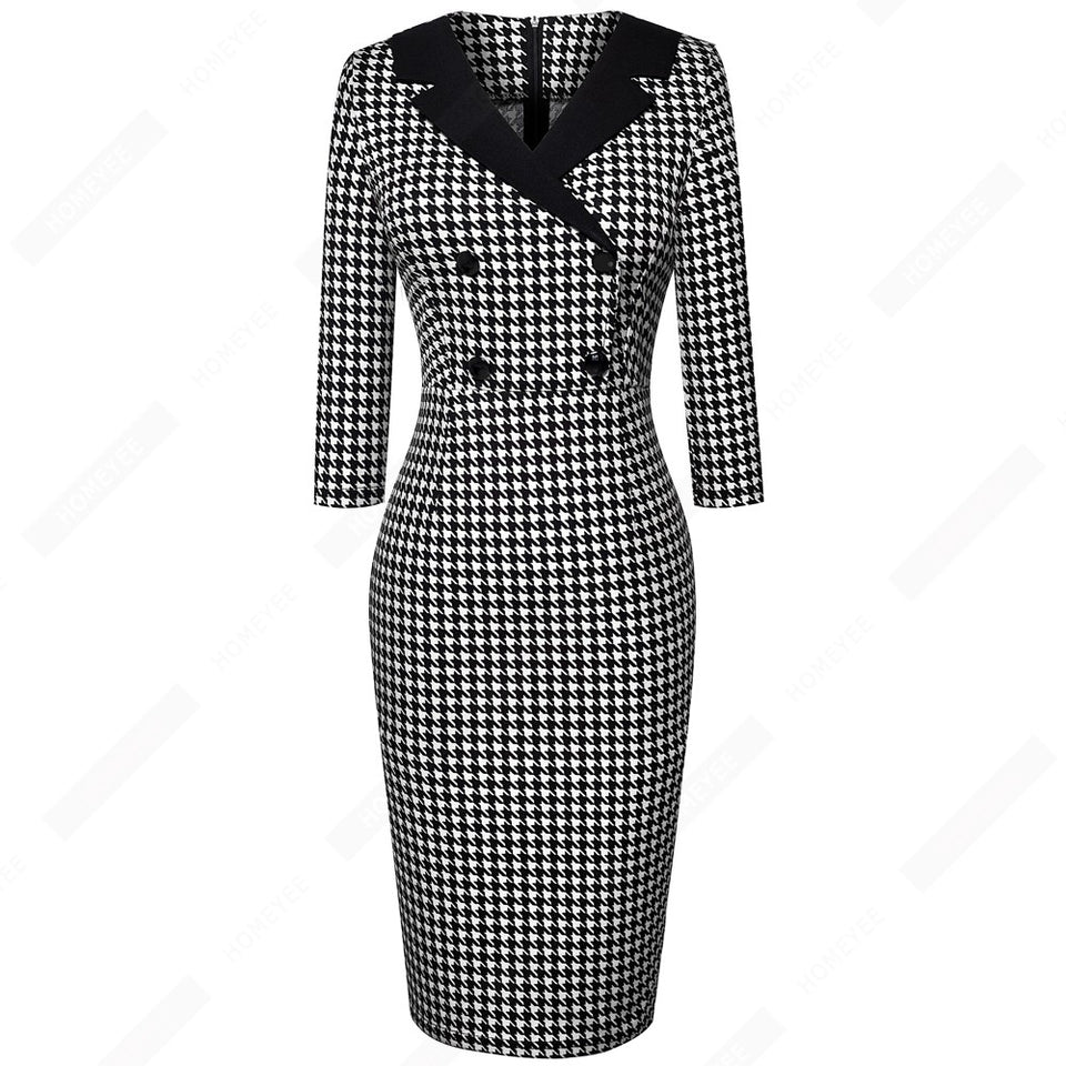 V-neck Slim Bag Hip Slim Pencil Skirt