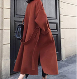 Fashion And Simple Ladies Mid-length Trench Coat