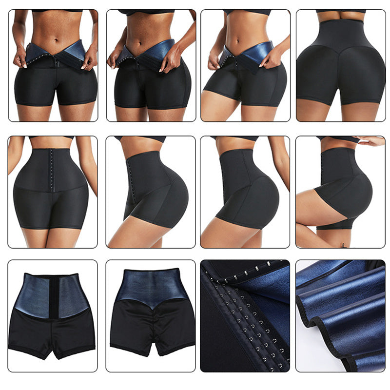 Slimming Shorts Waist Trainer Shapewear Tummy Hot Thermos Sweat Leggings Fitness Workout Sweat Sauna Pants Body Shaper