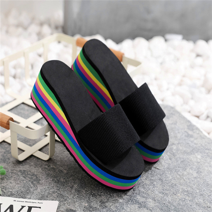 High Heel Slippers Women's Summer Non-slip Women's Wedge