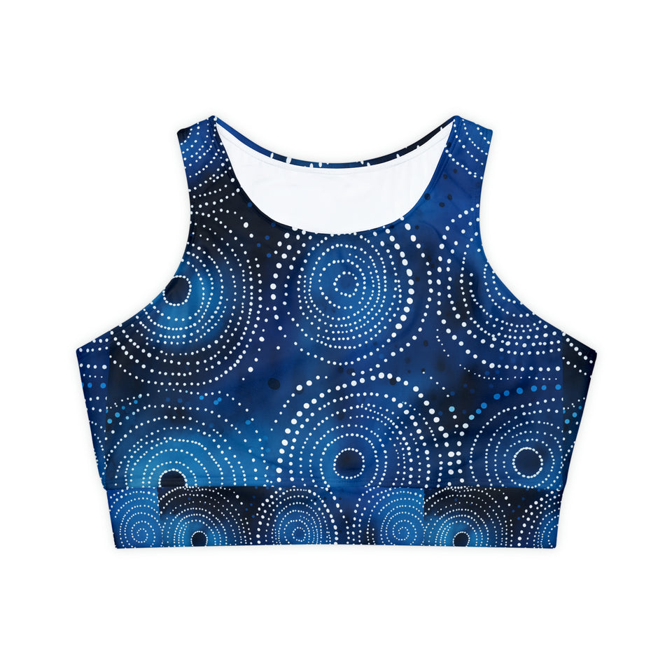 Fully Lined, Padded Sports Bra (AOP)