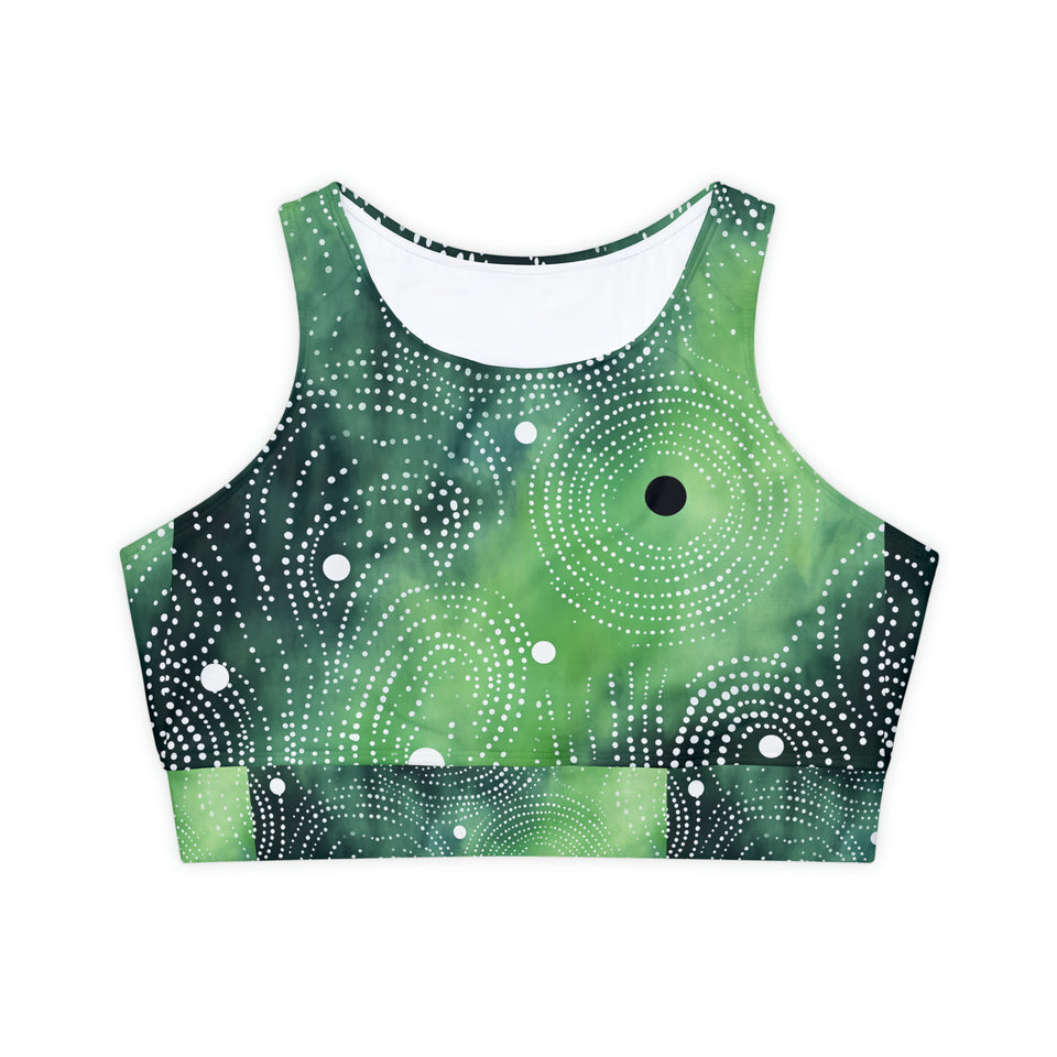 Fully Lined, Padded Sports Bra (AOP)