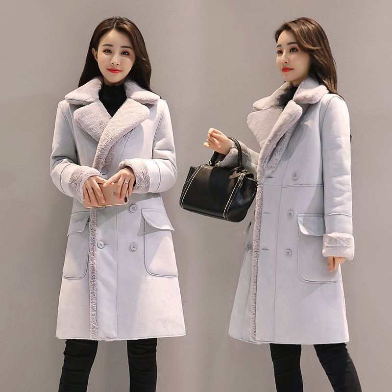 Lamb wool coat women