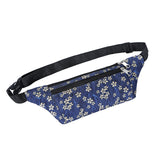 Flower Print Waist Bags Women Sports Running Fanny Pack With Double Zippers