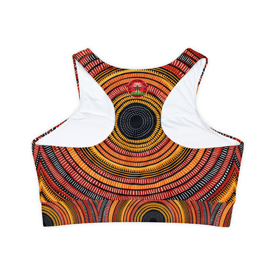 Fully Lined, Padded Sports Bra (AOP)