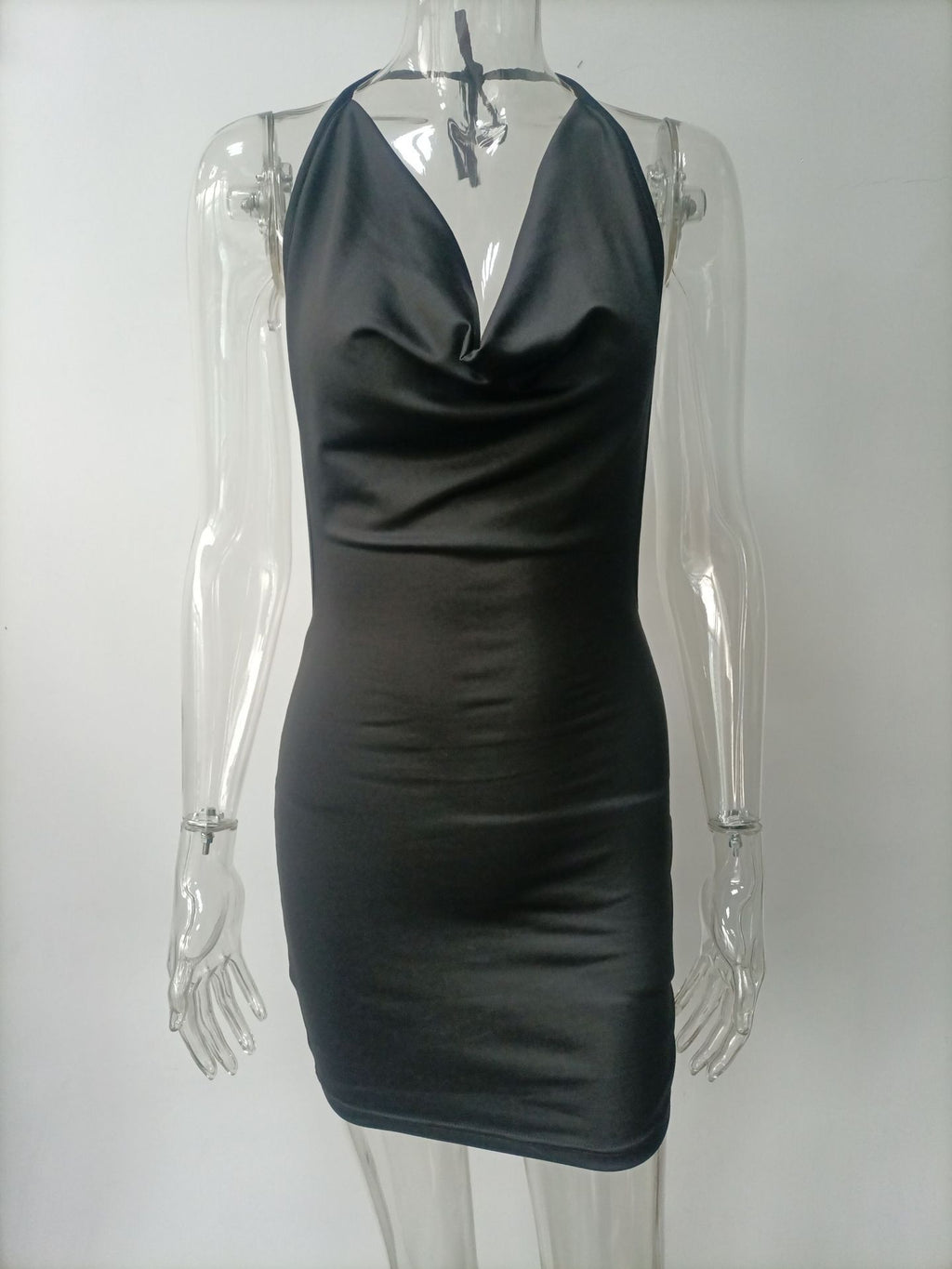 Summer Deep V-neck Sling Backless Halter Dress