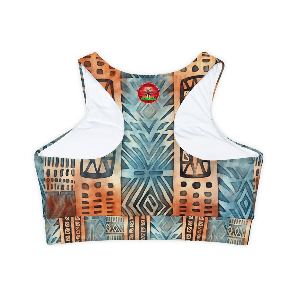 Fully Lined, Padded Sports Bra (AOP)