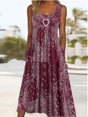 Women's Heart-shaped Casual Summer Dress