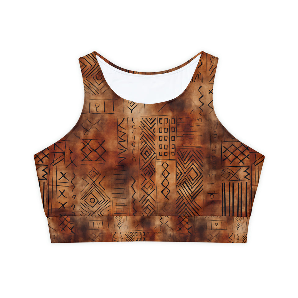 Fully Lined, Padded Sports Bra (AOP)