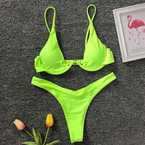 Sexy Women Bikini Beachwear Push-up Swimwear Set