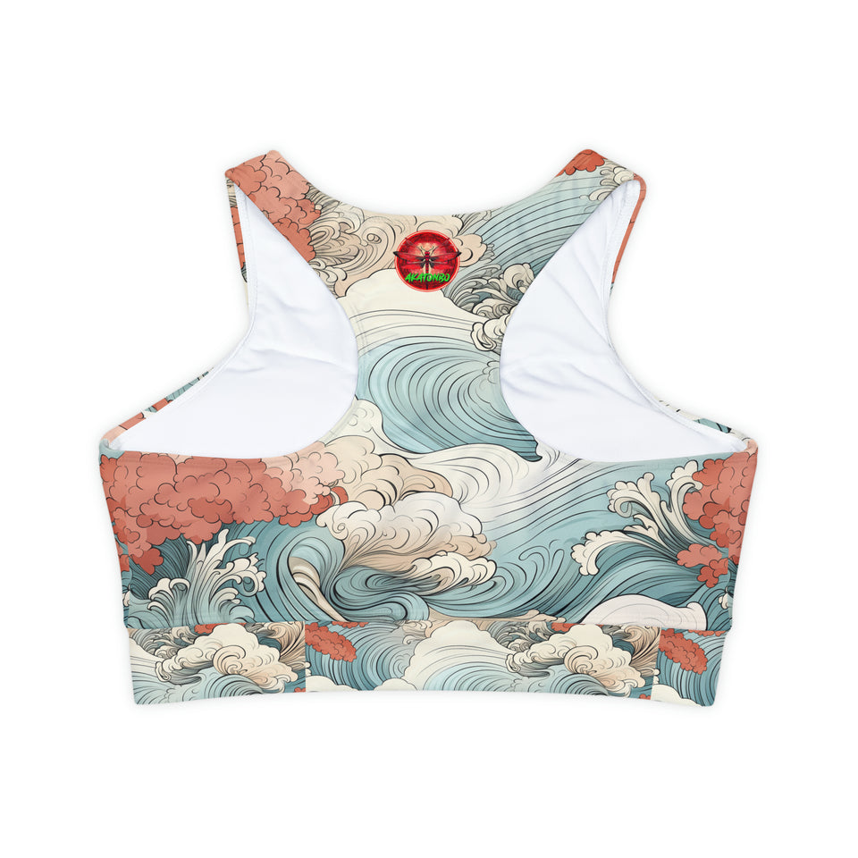 Fully Lined, Padded Sports Bra (AOP)