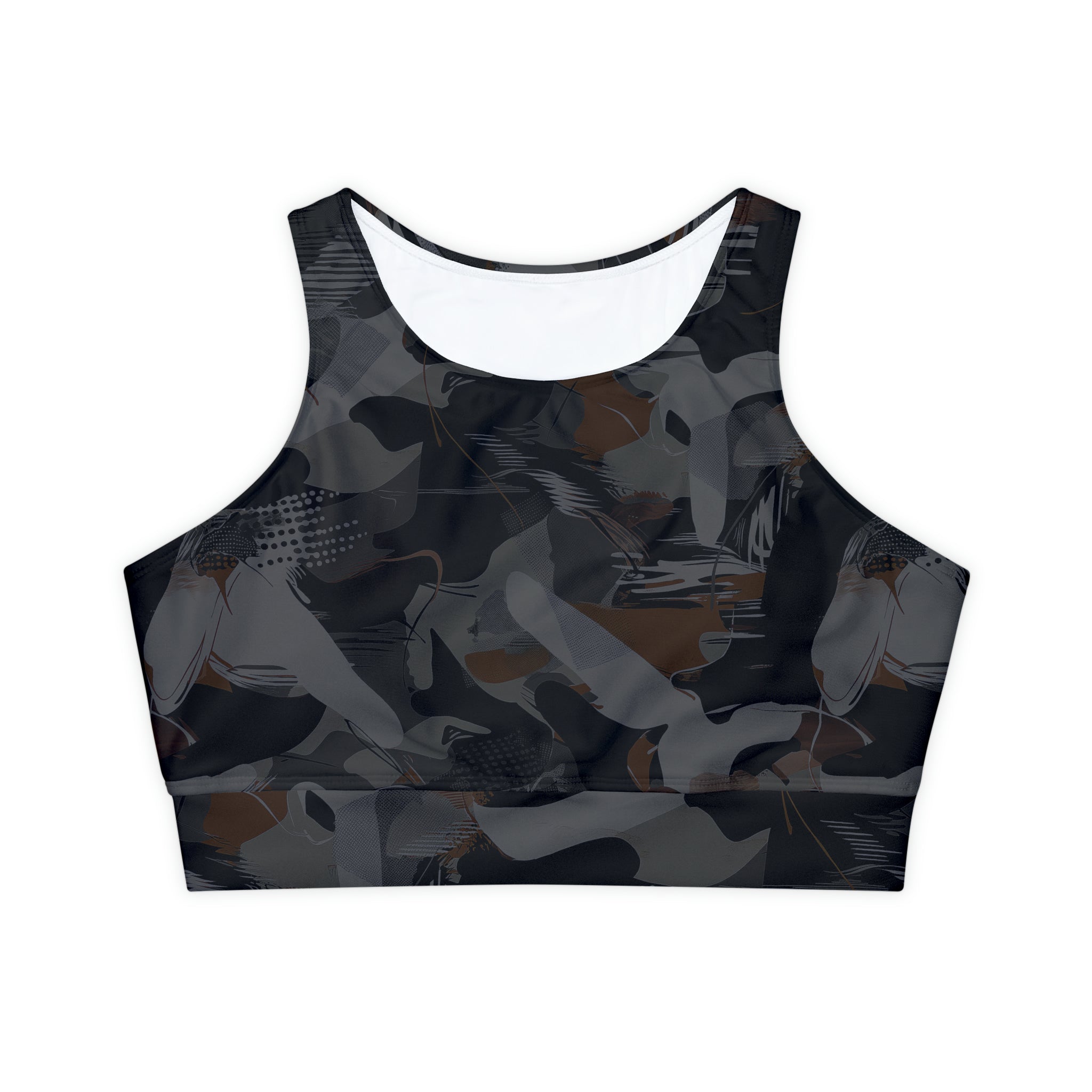 Fully Lined, Padded Sports Bra (AOP)