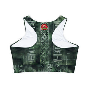 Fully Lined, Padded Sports Bra (AOP)