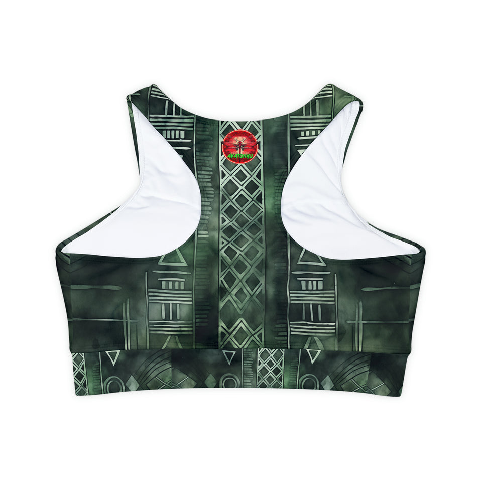 Fully Lined, Padded Sports Bra (AOP)