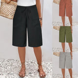 Women's Pocket Cropped Casual Shorts
