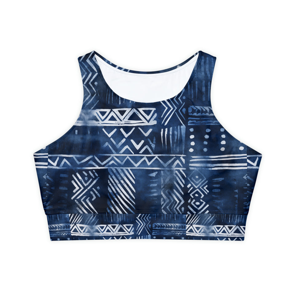 Fully Lined, Padded Sports Bra (AOP)
