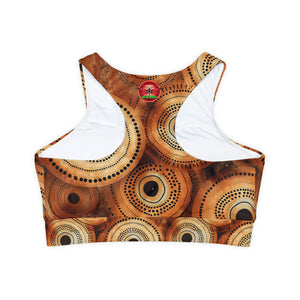 Fully Lined, Padded Sports Bra (AOP)