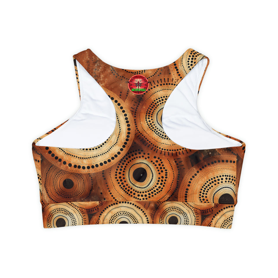 Fully Lined, Padded Sports Bra (AOP)