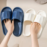 New Solid Striped Peep-toe Home Slippers