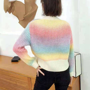 Thin Sweaters  Short  Slim Hanging And Dyeing