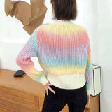 Thin Sweaters  Short  Slim Hanging And Dyeing