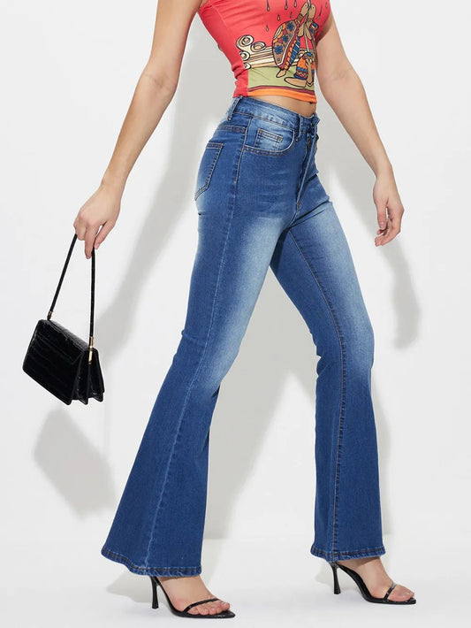 Shop Mid-Rise Waist Bootcut Jeans - Women's Fashion | Akatonbo