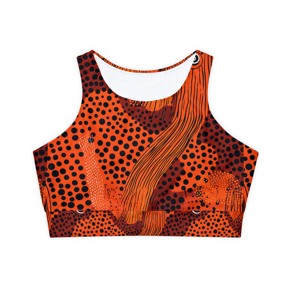 Fully Lined, Padded Sports Bra (AOP)