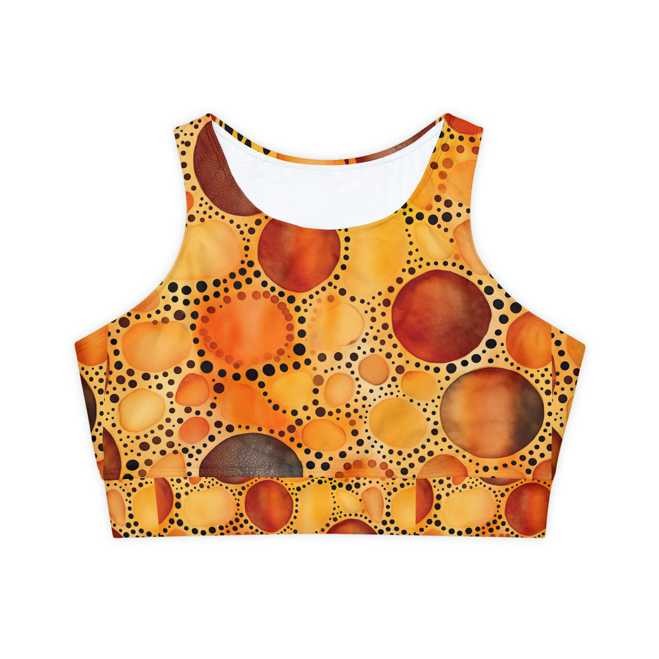 Fully Lined, Padded Sports Bra (AOP)