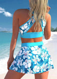 Ladies Swimwear Skirt Conservative Print Set