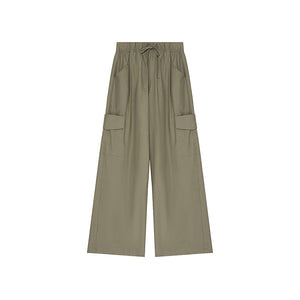 Women's Lazy Drawstring Loose Straight Casual Pants